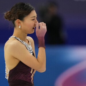 銀メダルに終わった坂本花織は涙を流した（写真・ＡＰ/アフロ）