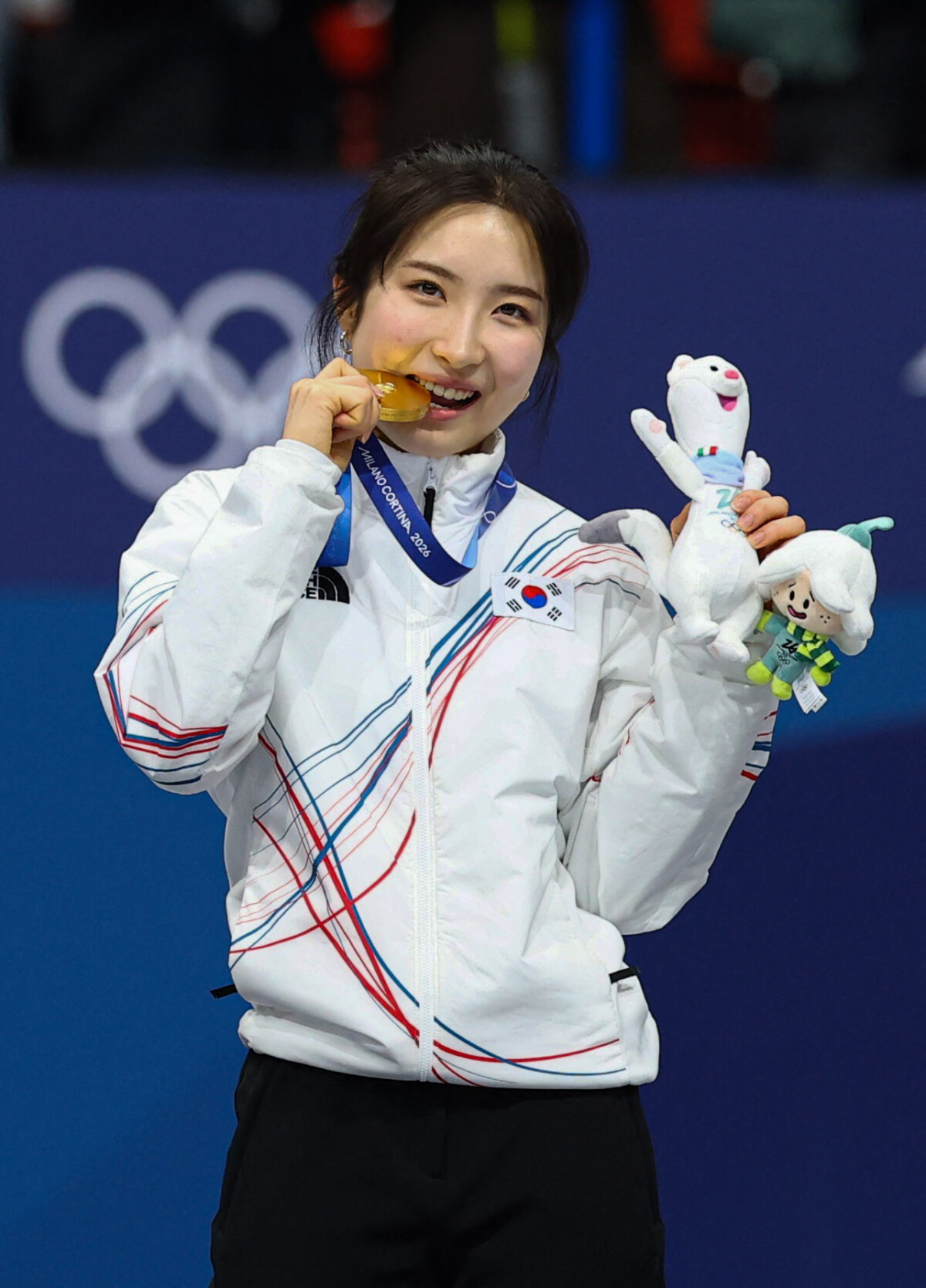 ミラノ・コルティナ五輪のショートトラックで2つの金メダルと銅メダルを獲得したキム・ギルリ。呼び名は"ランボルギルリ"だった（写真・ロイター/アフロ）