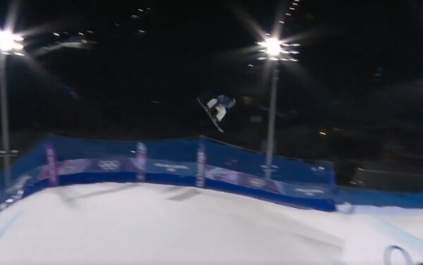 金メダルを決めた木村の「スイッチバックサイド1980」（TVer公式Ｘより）