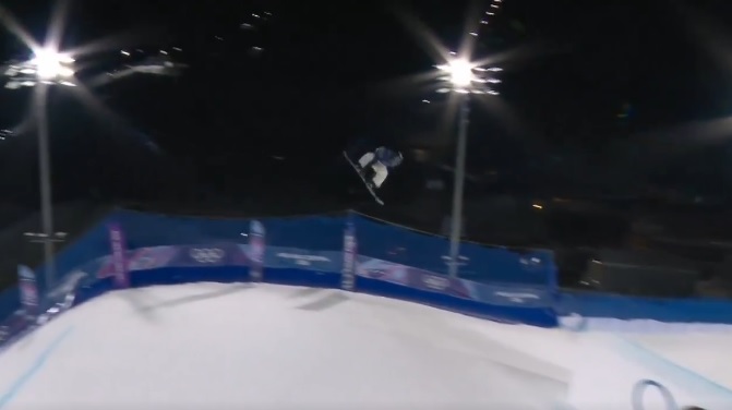 金メダルを決めた木村の「スイッチバックサイド1980」（TVer公式Ｘより）