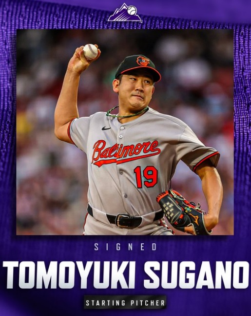 ロッキーズが菅野智之と1年約8億円で契約合意（ロッキーズ公式Xより）