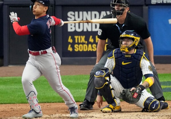 侍ジャパンのラストワンピースの最有力と見られているレッドソックスの吉田正尚（写真：USA TODAY Sports/ロイター/アフロ）