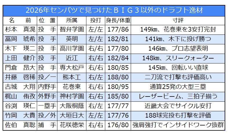 元ヤクルト編成部長がセンバツで見つけた11人のドラフト逸材