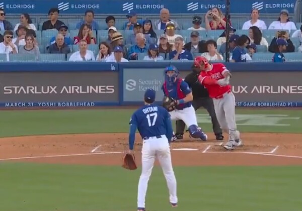 大谷がＯＰ戦最終登板で圧巻の11奪三振。トラウトからも2三振を奪う（ドジャース公式Ｘより）