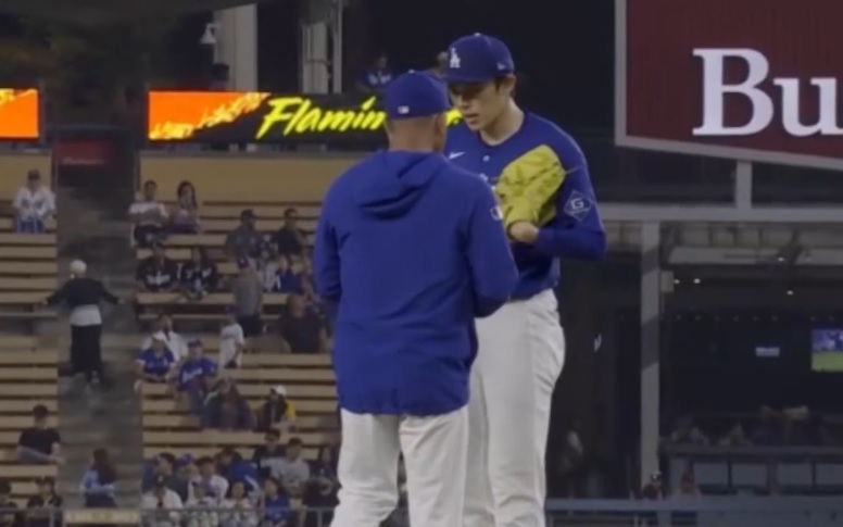 佐々木朗希が大乱調もロバーツ監督は「彼を信じている」（ドジャースネーションＸより）