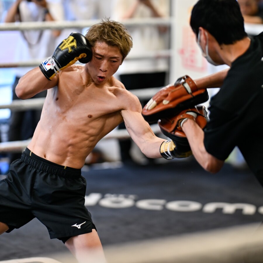 井上尚弥が中谷戦に向けての練習を公開した(写真・山口裕朗）