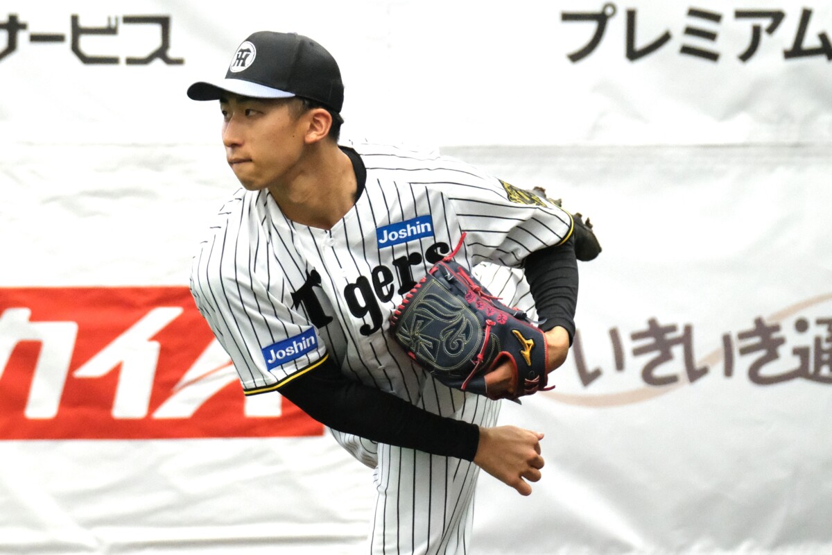 阪神の高卒4年目右腕の茨木がプロ初勝利をマークした（資料写真・黒田史夫）