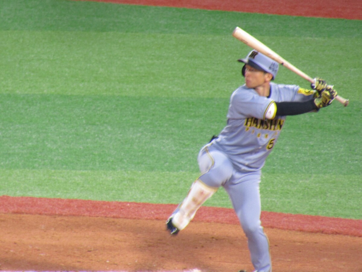 阪神の近本光司が26日の広島戦で左手首に死球を受けて骨折登録を抹消された（写真は資料）