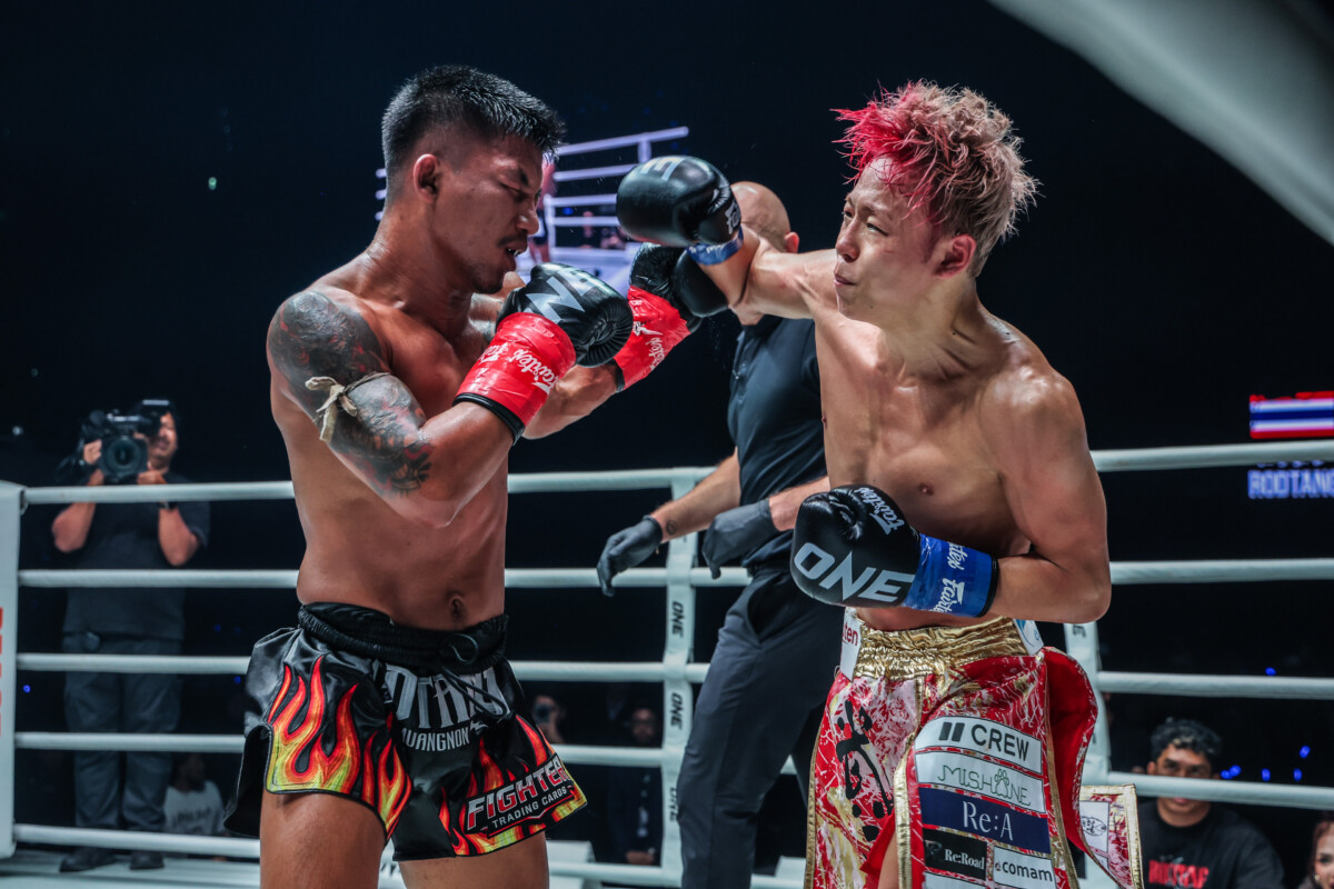 武尊がロッタンにリベンジを果たす5回ＴＫＯ勝利で有終の美を飾る（写真・ONE SAMURAI 1 フライ級キックボクシング暫定世界王者決定戦 ロッタン VS 武尊）