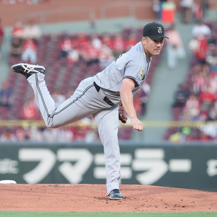 巨人の田中将大が甲子園で対阪神に16年ぶりの勝利で日米通算202勝（写真・スポーツ報知/アフロ）