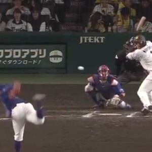 阪神の森下翔太が根尾昂から決勝弾（DAZNベースボール公式Ｘより ）