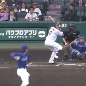 杉浦がホロ苦い中日デビュー（DAZNベースボール公式Ｘより）