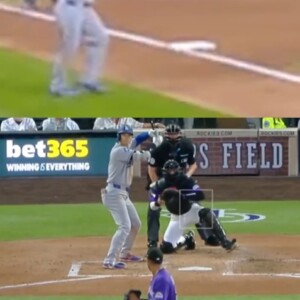 三塁走者のマンシーがボークを指摘し、大谷の併殺打が取り消しになった（JomboyMedia公式Ｘより）