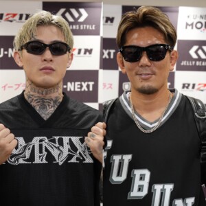 平本蓮（左）と皇治が前哨戦で火花（写真・RIZIN FF)