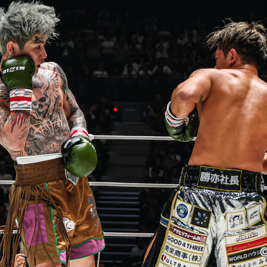 平本蓮vs皇治のボクシングマッチはＫＯ決着ならず（写真・RIZIN FF)