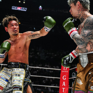 平本蓮とドローの皇治が「朝倉未来は弱い」と挑発（写真・RIZIN FF)