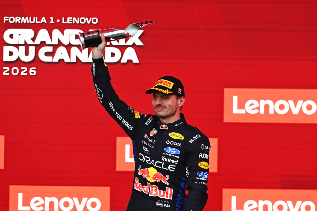 レッドブルのフェルスタッペンが今季初の表彰台にあがった（Getty Images / Red Bull Content Pool）