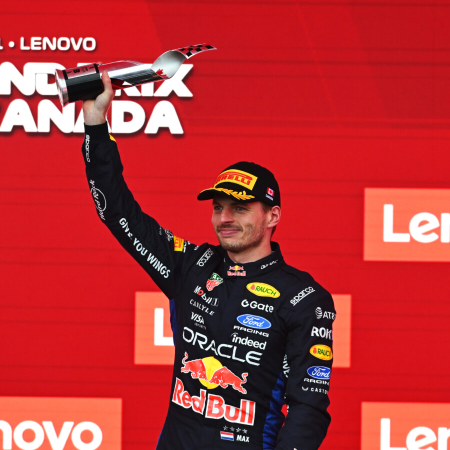 レッドブルのフェルスタッペンが今季初の表彰台にあがった(Getty Images / Red Bull Content Pool)