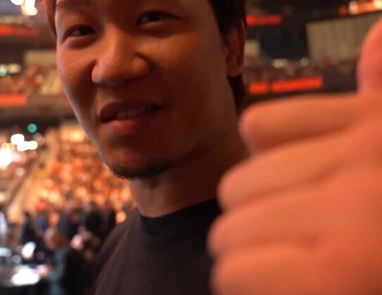 朝倉未来が現地で弟の海のＵＦＣ初勝利を祝福した（ＵＦＣJapanＸより）