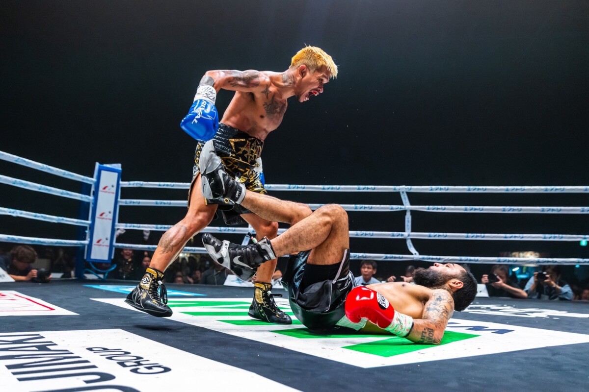 カシメロがネリから6度のダウンを奪い4回ＴＫＯ（写真提供・3150FIGHT）