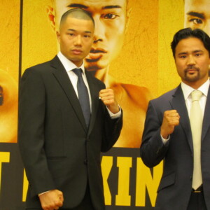 7.20両国でWBA世界バンタム級王座決定戦で対戦するドネアを倒した増田陸（左）と元WBC世界フライ級王者の比嘉大吾