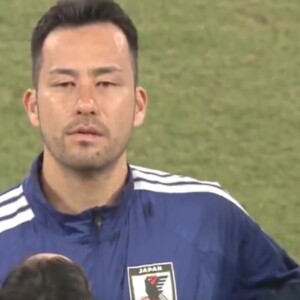 吉田麻也が代表ラストマッチで涙（DAZN Japanより）