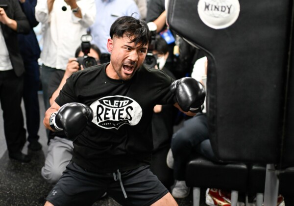 7.20両国でＷＢＡ世界バンタム級王座決定戦に挑む比嘉大吾が公開練習（写真・山口裕朗）
