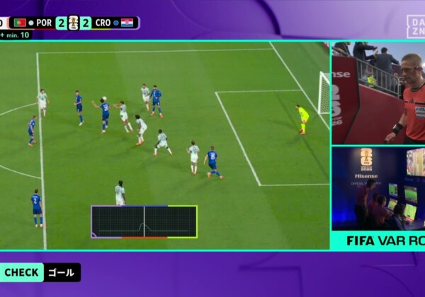 これがFIFAが発表したオフサイドを示す画像だ（FIFA公式Ｘより）
