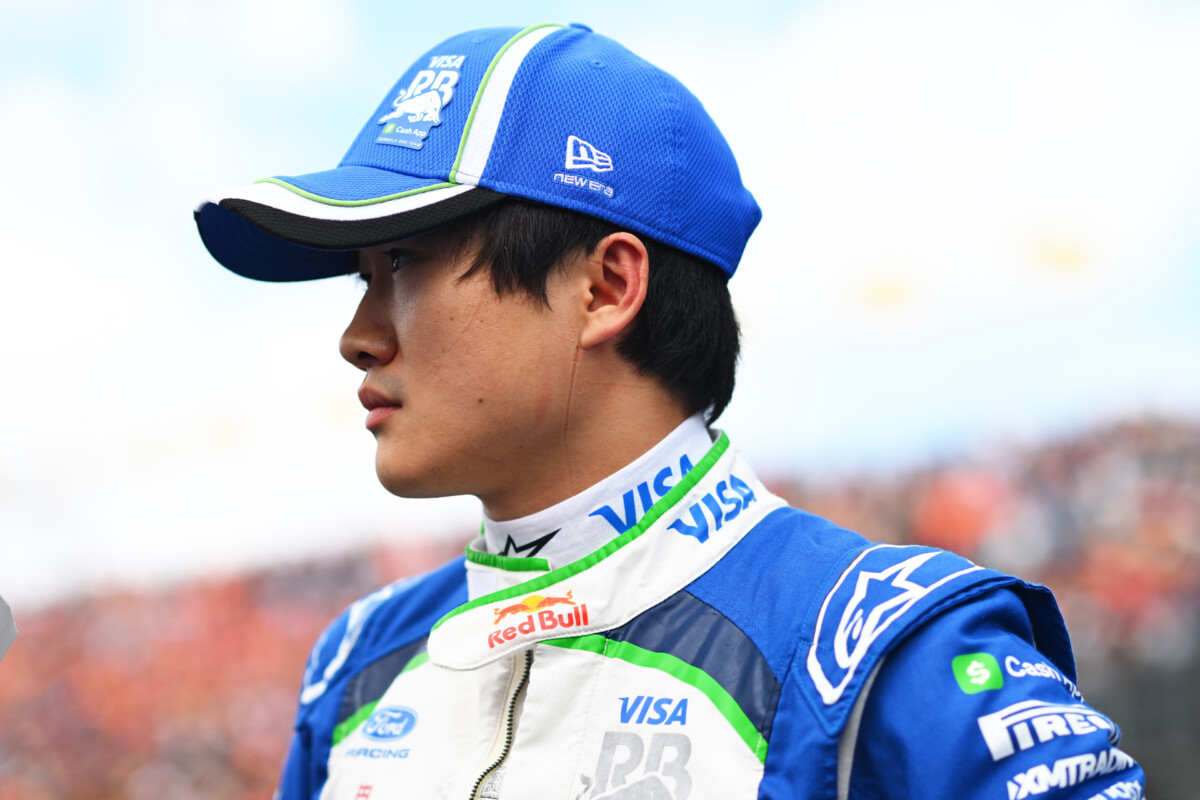 レーシングブルズからオランダGPに電撃参戦した角田裕毅が予選で12番手につける大健闘を見せた(Getty Images / Red Bull Content Pool)