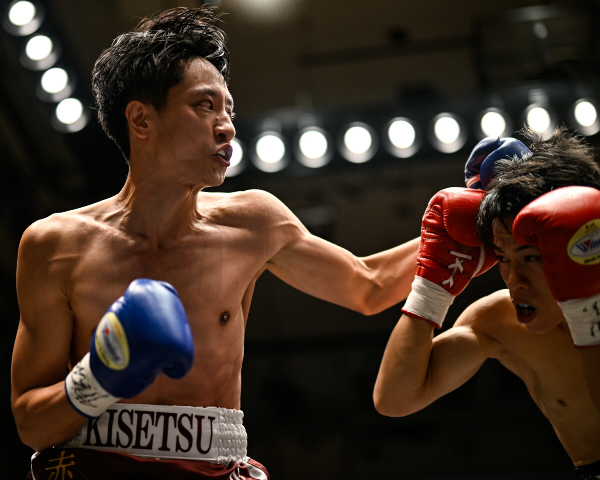 俳優の藤原季節がプロボクシングの公式戦に挑んだ（写真・山口裕朗）