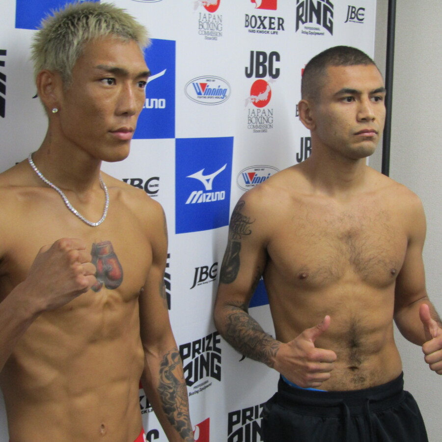 亀田京之介とエルナンデスが共に計量を一発でクリア