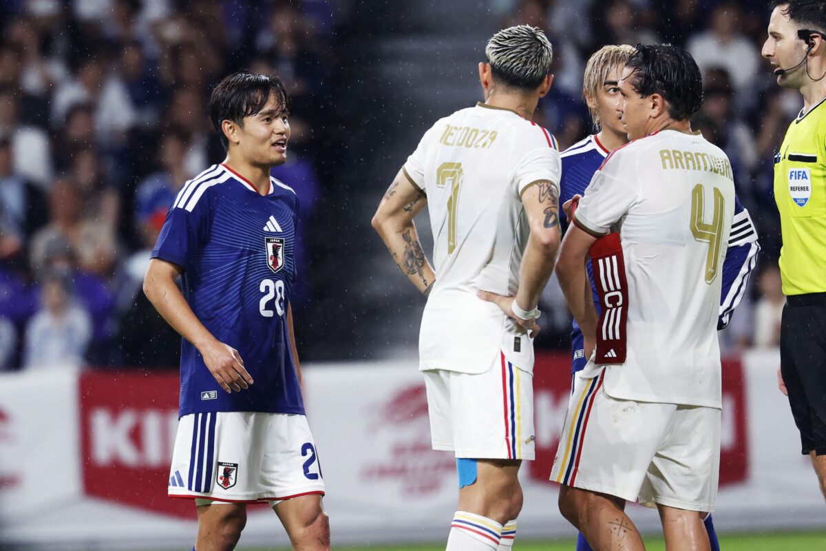 勝ち越し点となるPKを奪ったのはW杯で不完全燃焼の久保建英だった（写真：なかしまだいすけ/アフロ）