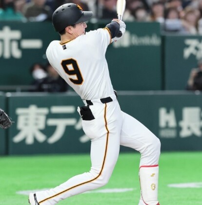 巨人の松本剛が虎の子の1点を叩き出した（資料写真・スポーツ報知/アフロ）