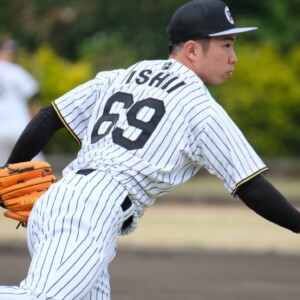 左アキレス腱断裂で長期離脱していた阪神の石井大智が横浜DeNA戦で復帰登板を果たす（資料写真・黒田史夫）