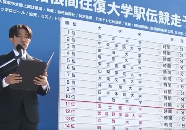 運命の結果発表（箱根駅伝番組公式Ｘより）