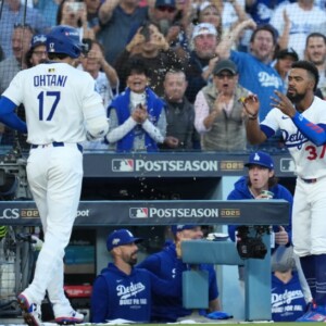 大谷の盟友テオスカー・ヘルナンデスもトレード候補だ（写真：Imagn/ロイター/アフロ）