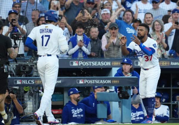 大谷の盟友テオスカー・ヘルナンデスもトレード候補だ（写真：Imagn/ロイター/アフロ）