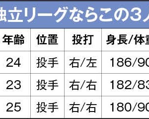 独立リーグのドラフト候補