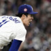 ドジャースの佐々木朗希は押し出し四球を出す大乱調も最速163キロをマーク（写真・AP/アフロ）