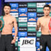 注目の統一戦！WBC王者の中谷潤人（左）とIBF王者の西田凌佑が共に計量をクリアした（写真・山口裕朗）