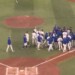ドジャース対ブルージェイズのWシリーズ第7戦の4回に乱闘騒ぎがあった（ＭＬＢ公式Ｘより引用）