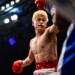 堤駿斗がＷＢＡ世界スーパーフェザー級挑戦者決定戦を2回ＴＫＯで制す（写真・山口裕朗）